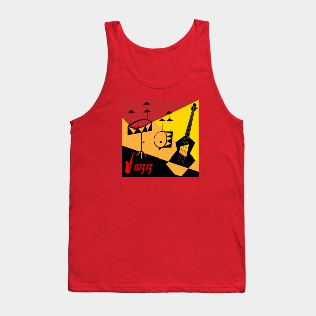 retro jazz Tank Top by bluehair